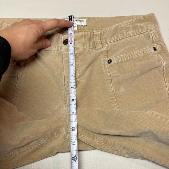 Banana Republic Ryan Fit Corduroy Flare Pants Women’s 8 regular Khaki Bootcut - Picture 11 of 12